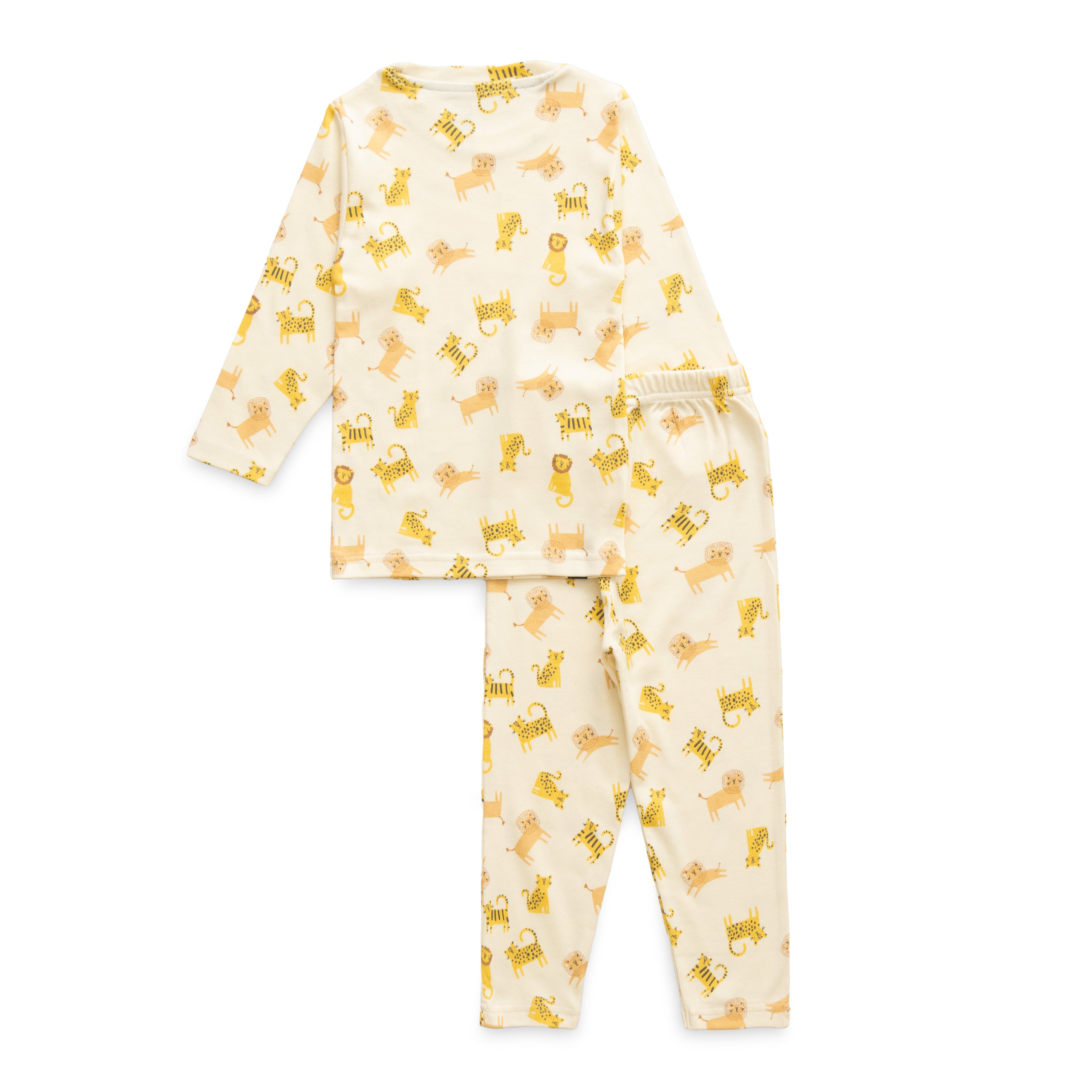 animals kids full sleeve pajama set back