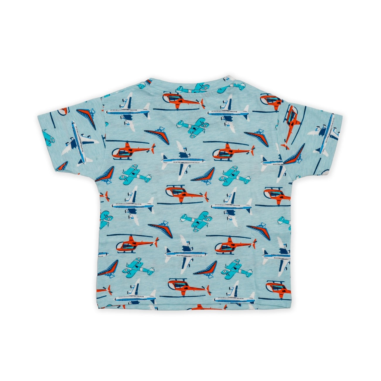 aviation printed cotton baby clothing set back