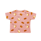 bread printed baby clothing set back