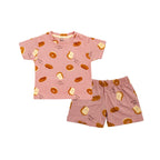 bread printed baby clothing set 