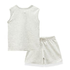 embroidry cotton baby clothing set back