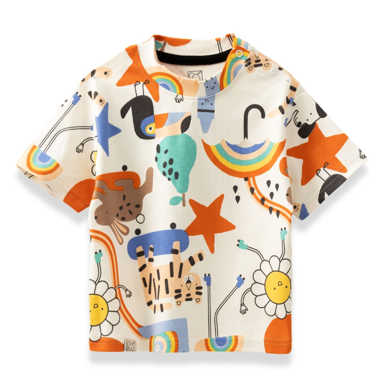 colourful printed cute baby night dress set cotton