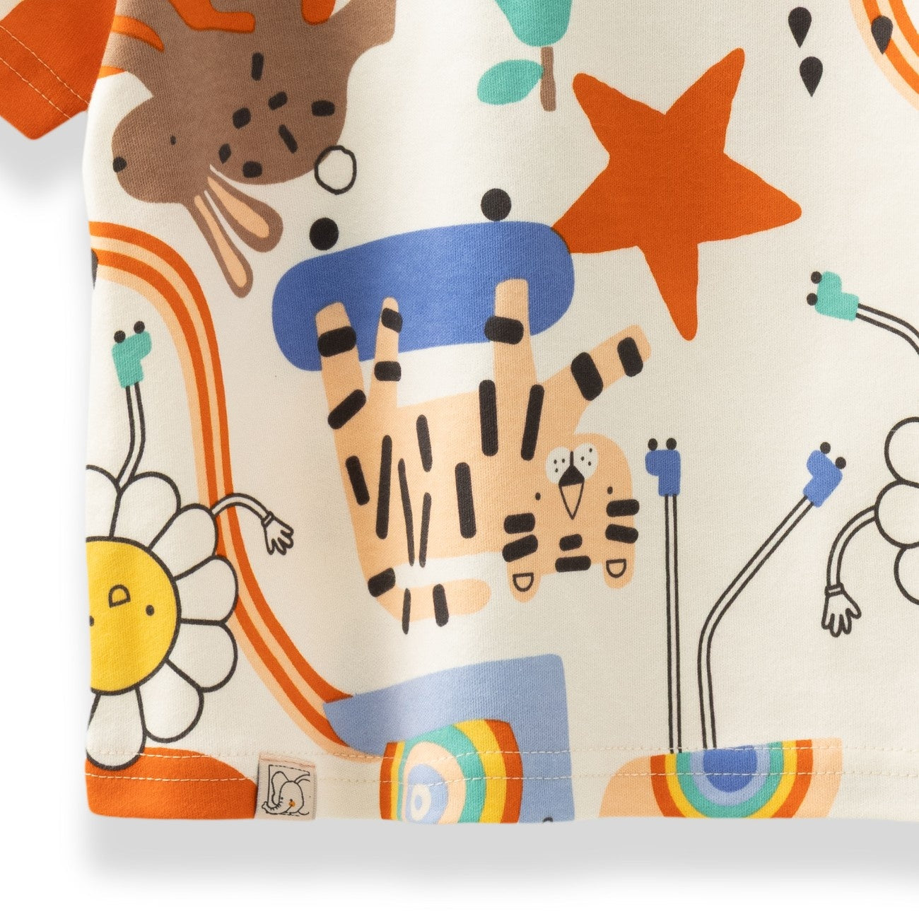 colourful printed cute baby night dress set fabric