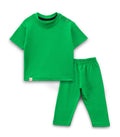 Solid Green Cotton Baby Pyjama Set