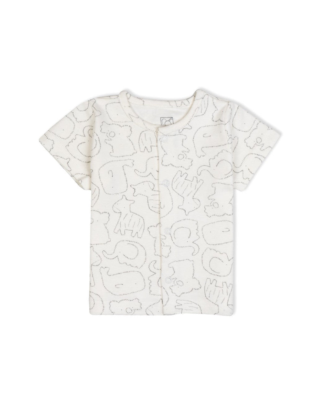 animals silhoutte baby night dress front