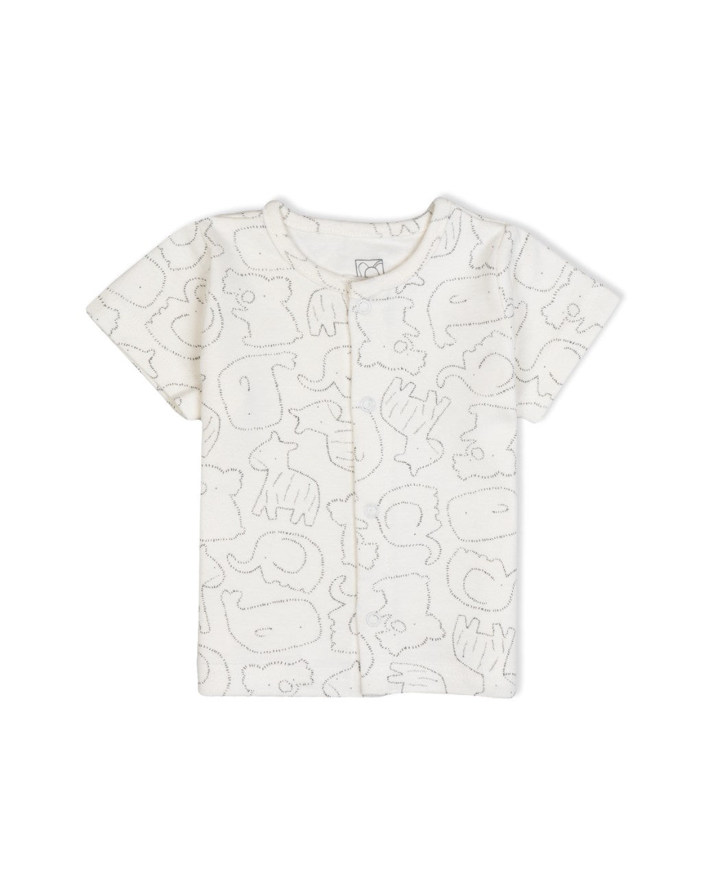 animals silhoutte baby night dress front