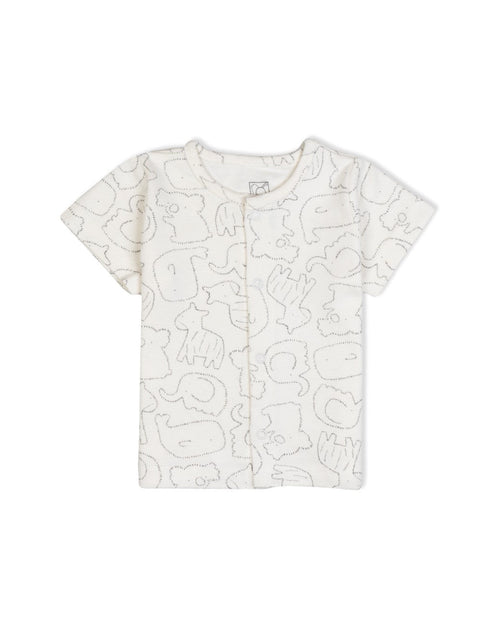 animals silhoutte baby night dress front