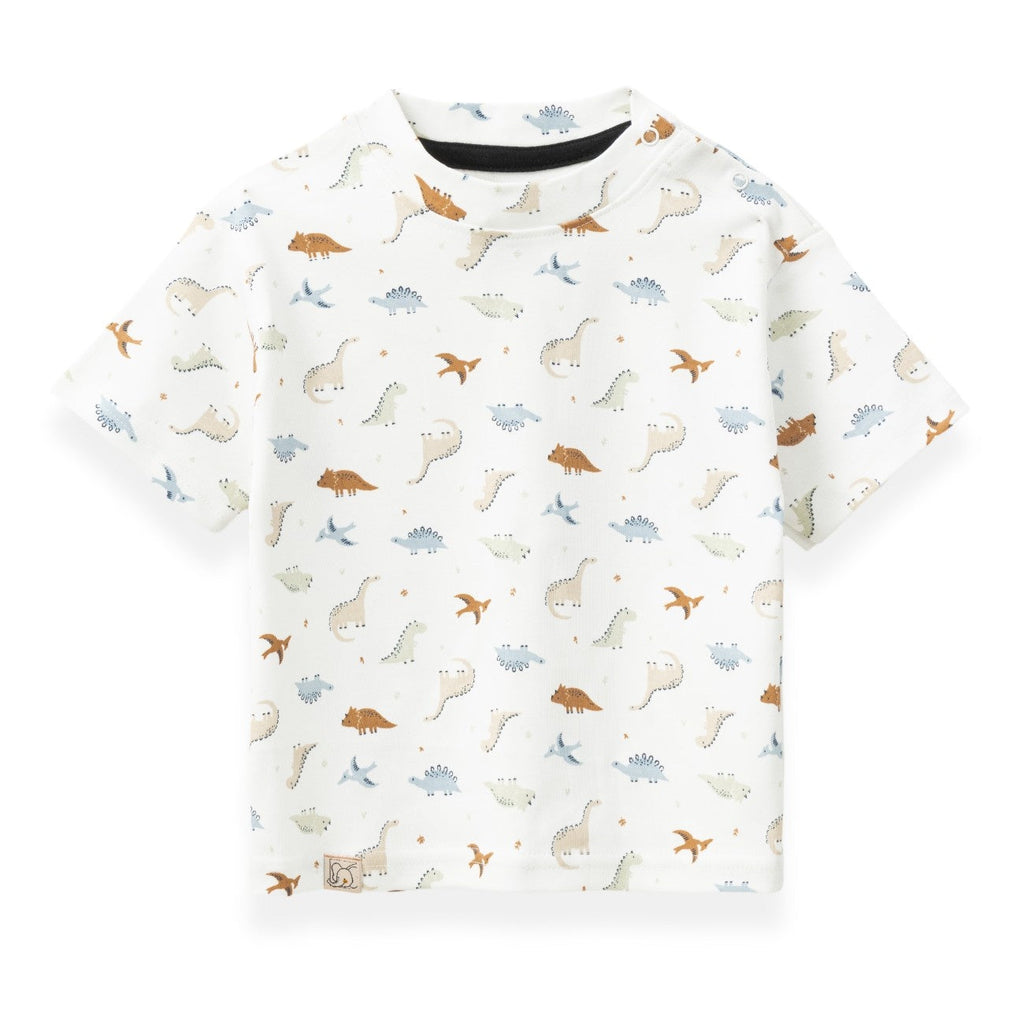 mini dino printed cotton baby night dress set