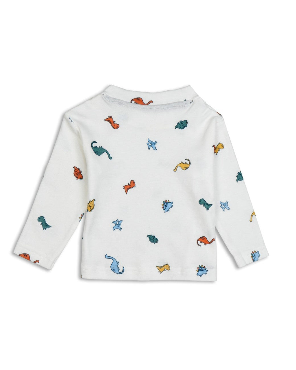 dino printed full sleeve baby pyjama set back