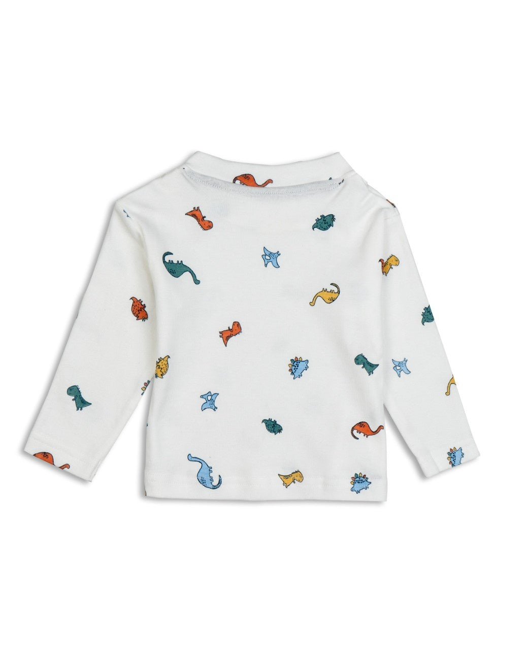 dino printed full sleeve baby pyjama set back