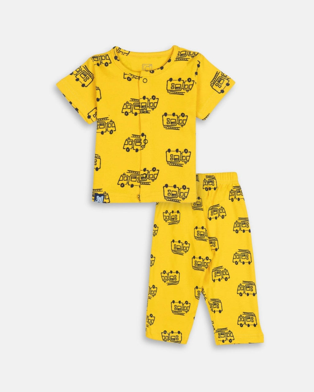 fire engine printed baby pyjama set