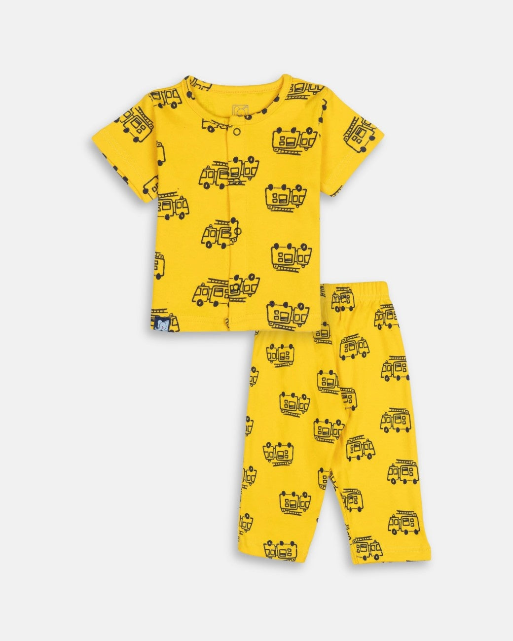 fire engine printed baby pyjama set