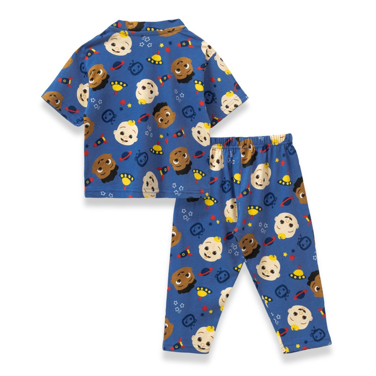 baby face printed cotton pyjama set back