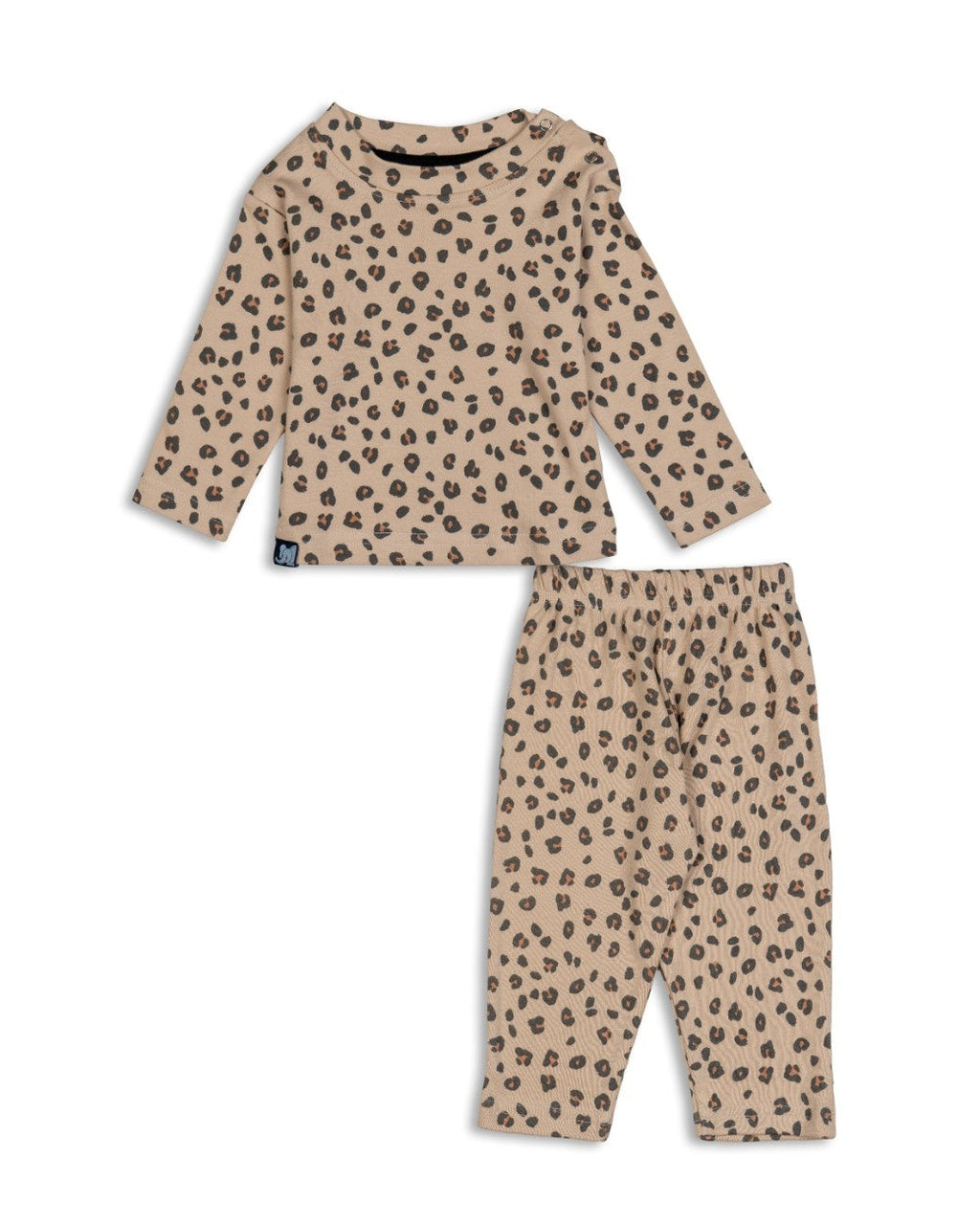 cheetah printed full sleeve baby pyjama set