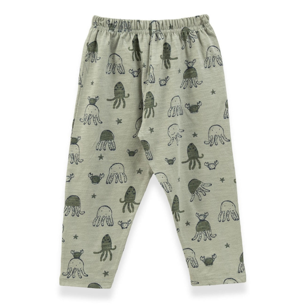 jelly fish printed cotton baby pyjama pant set