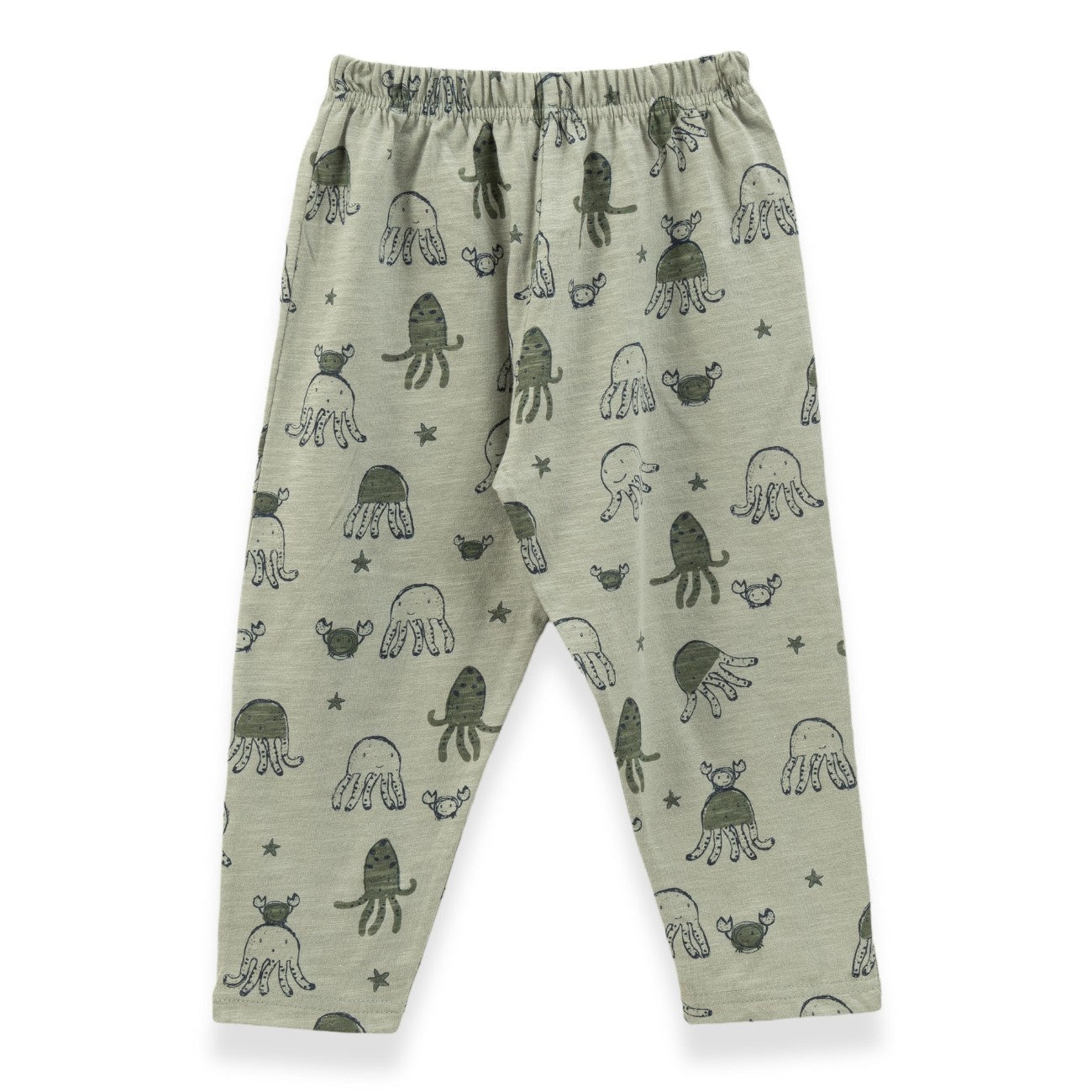 jelly fish printed cotton baby pyjama pant set