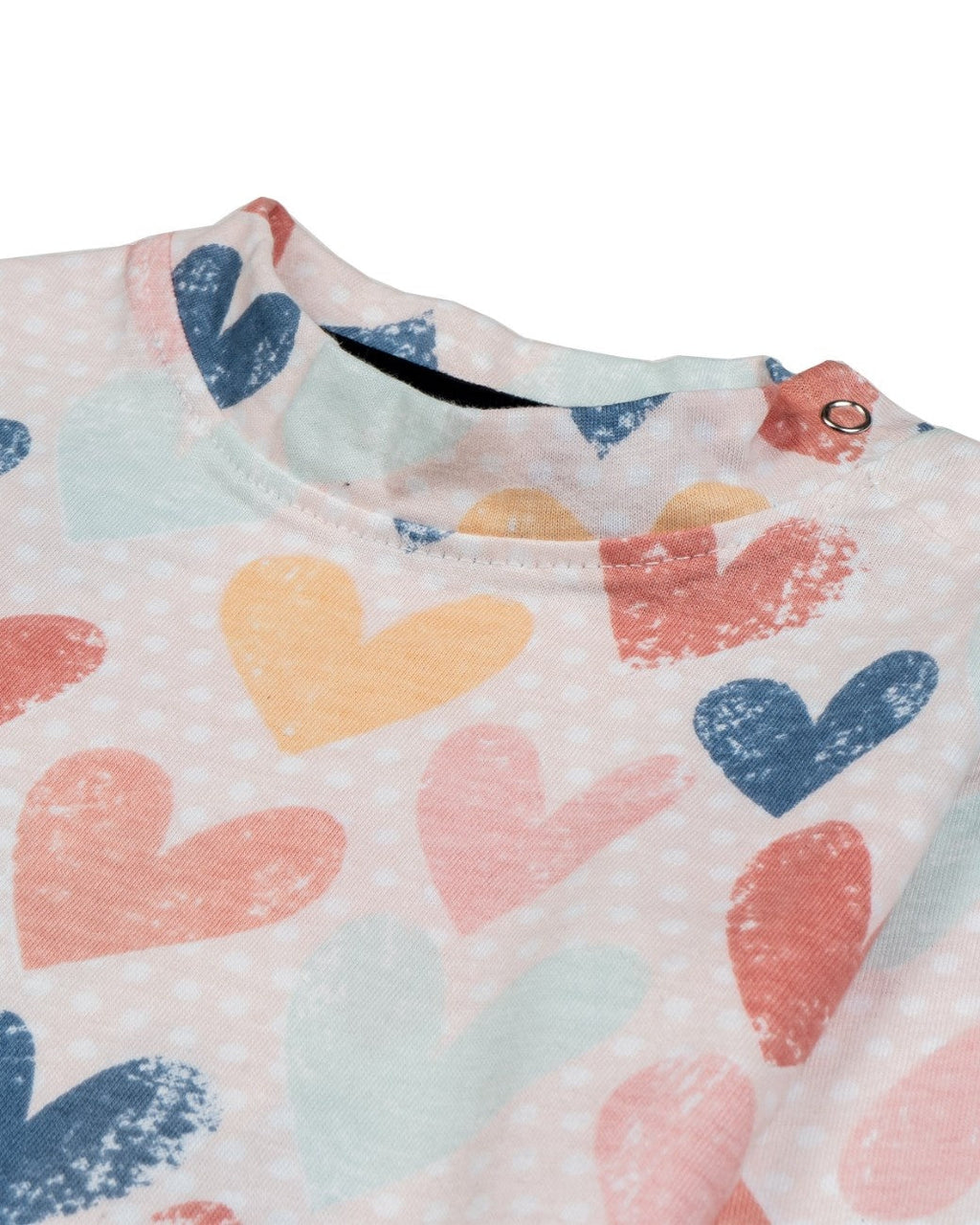 heartin printed baby cotton pyjama set closeup