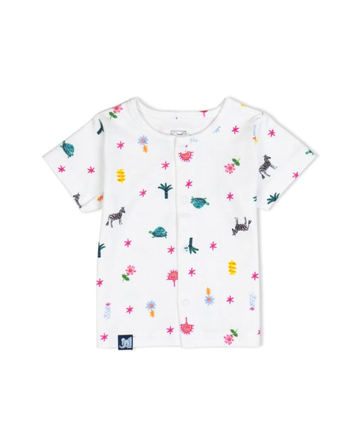 floral printed cotton baby night suit front