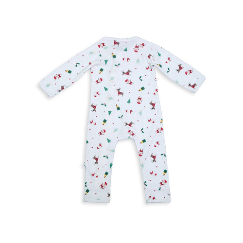 christmas theme baby night dress zipper back