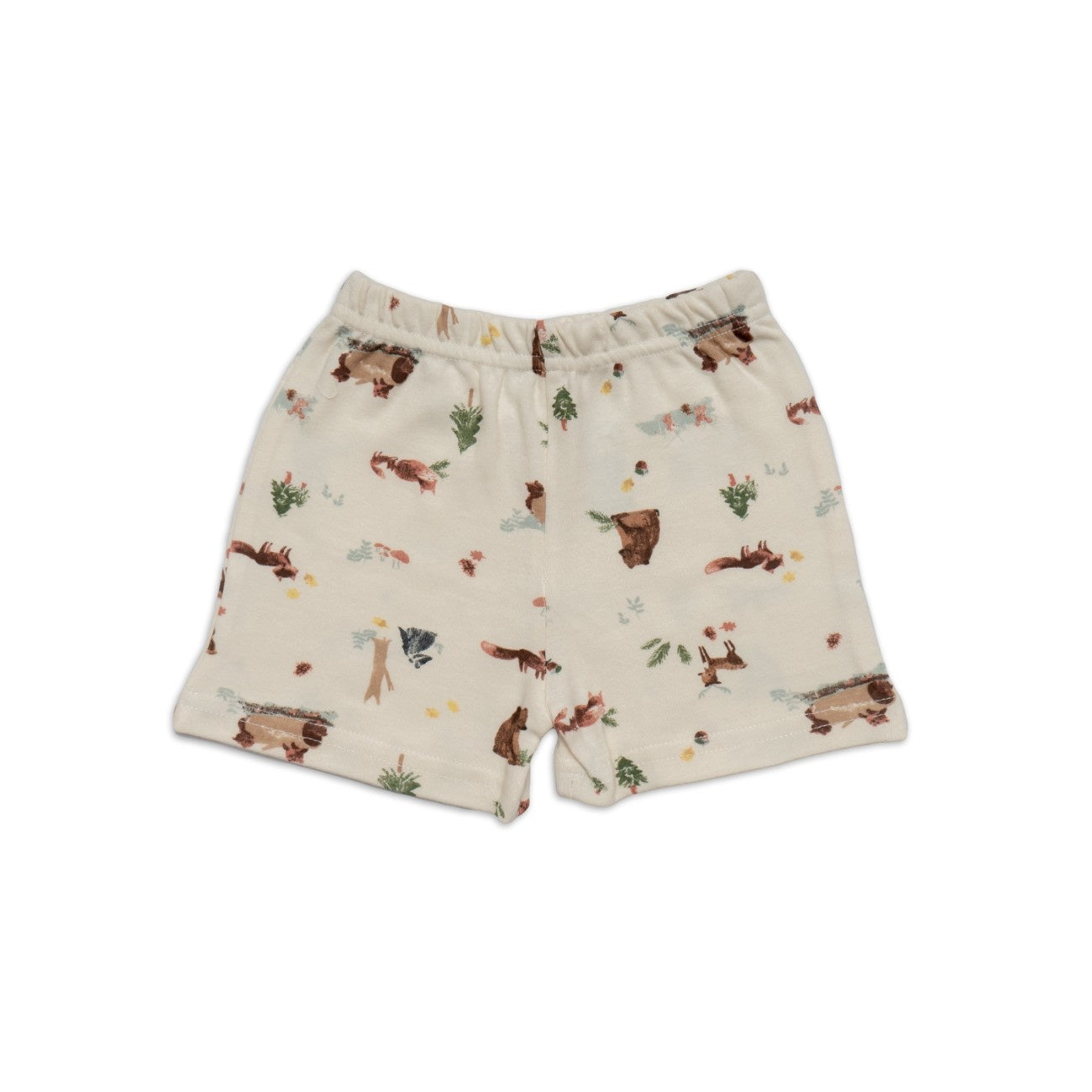 bear printed cotton baby shorts set