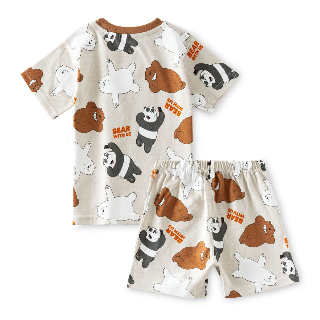 bear printed cotton kids wear set