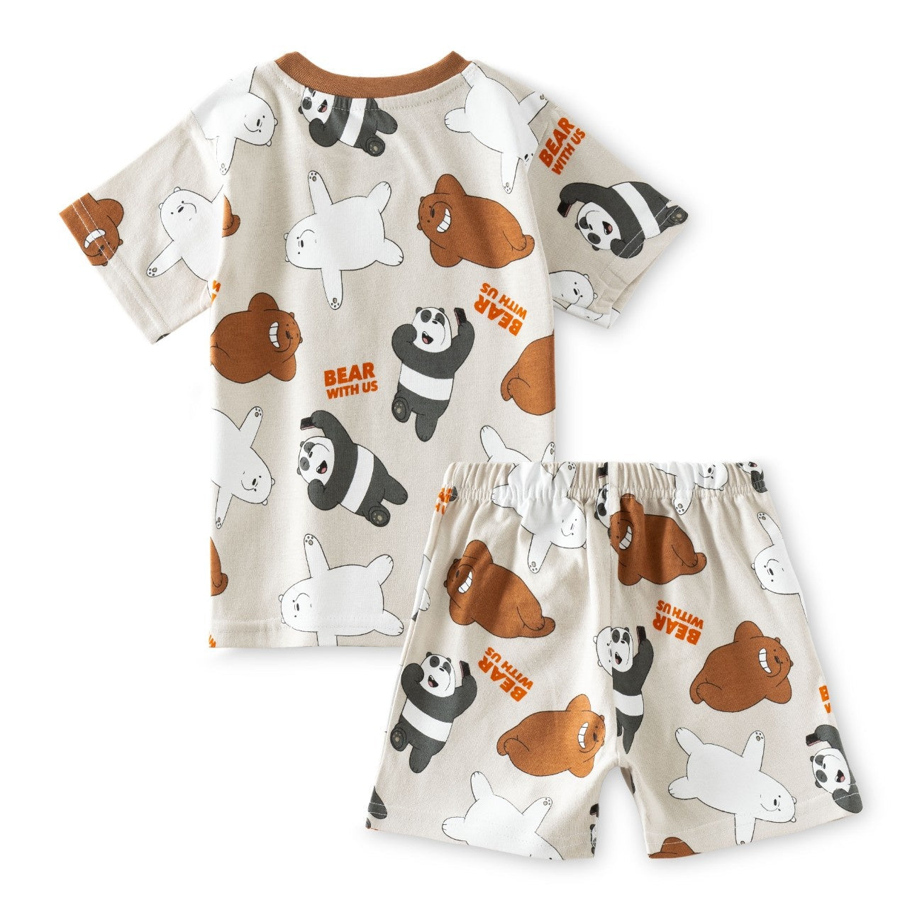 bear printed cotton kids wear set