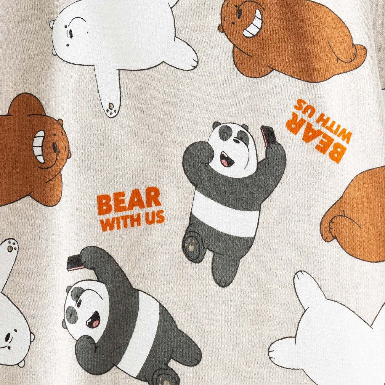 bear printed cotton kids wear set