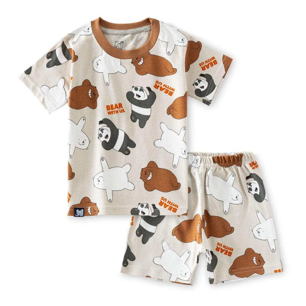 bear printed cotton kids wear set