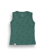 Teddy Face Green Kids Clothing Set back