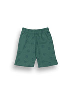 Teddy Face Green Kids Clothing Set shorts