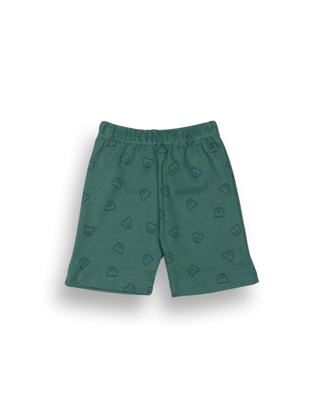 Teddy Face Green Kids Clothing Set shorts