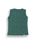 Teddy Face Green Kids Clothing Set tshirt