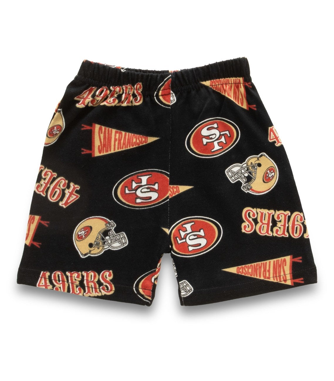 SF Printed Black Kids Clothing Set shorts