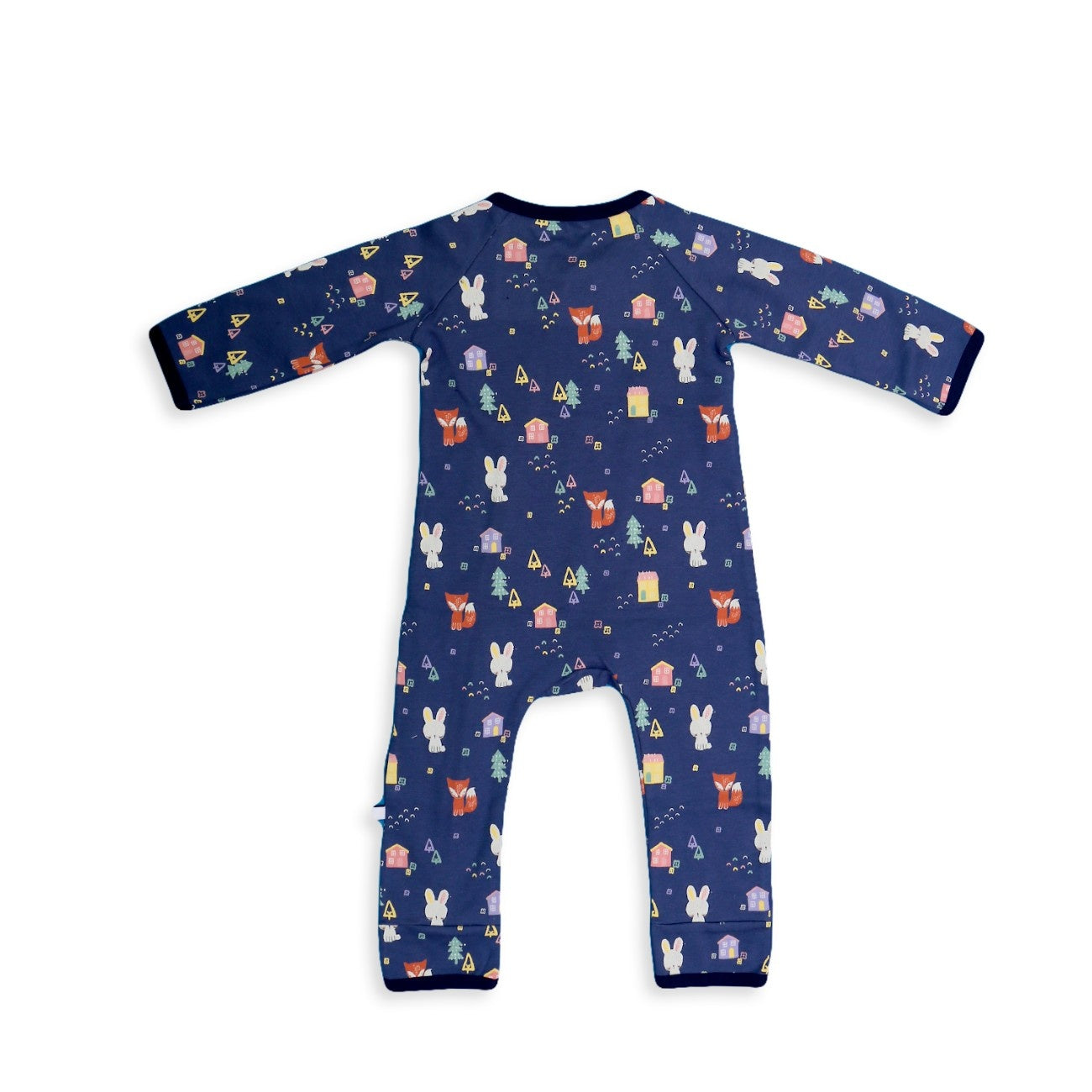 fox printed baby cotton night dress back