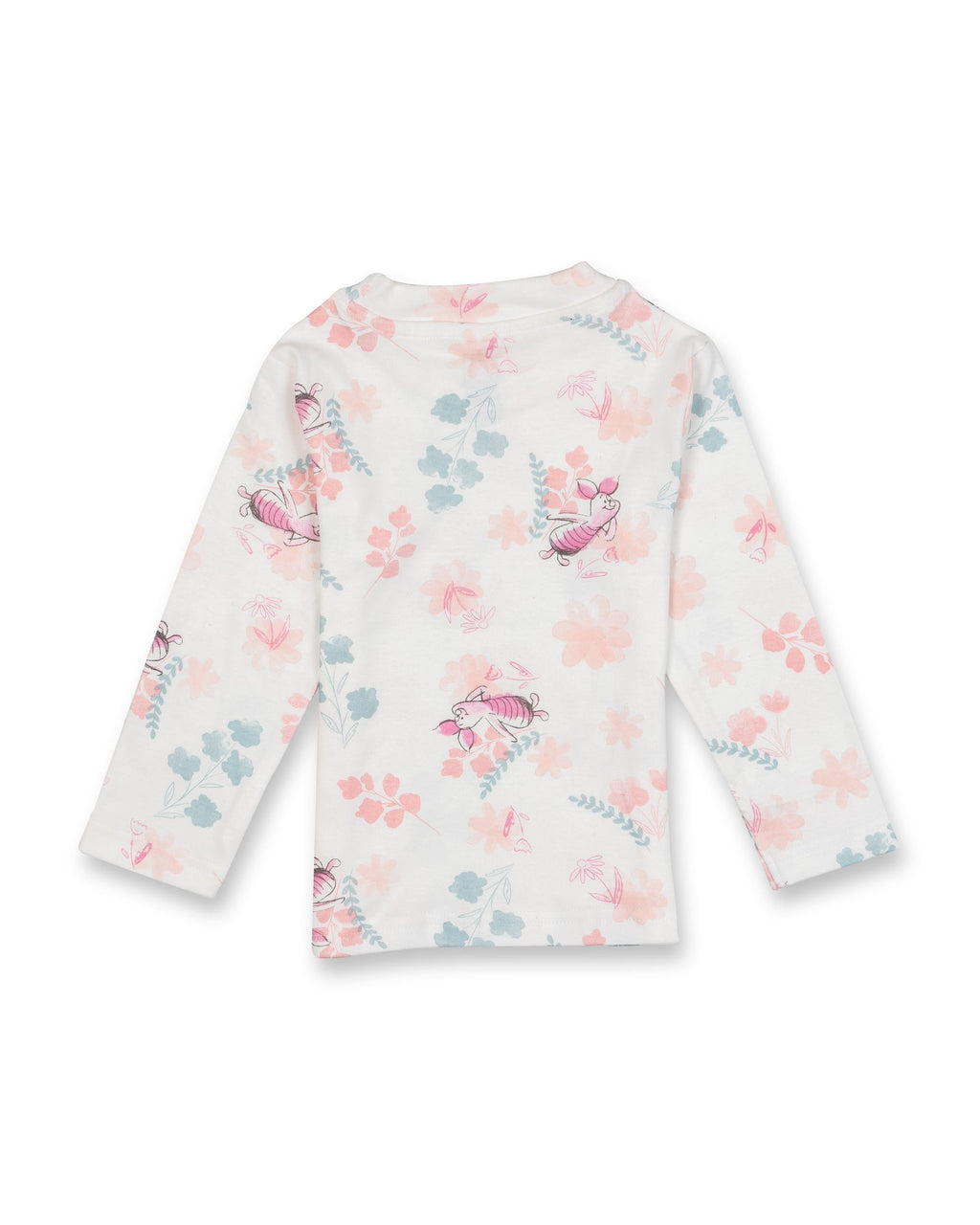 floral printed kids full sleeve pyjama set back