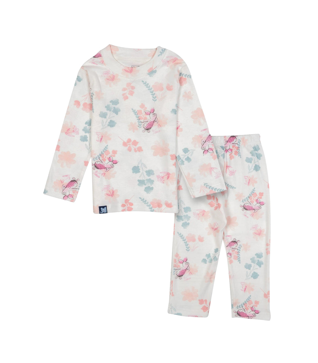 floral printed kids full sleeve pyjama set