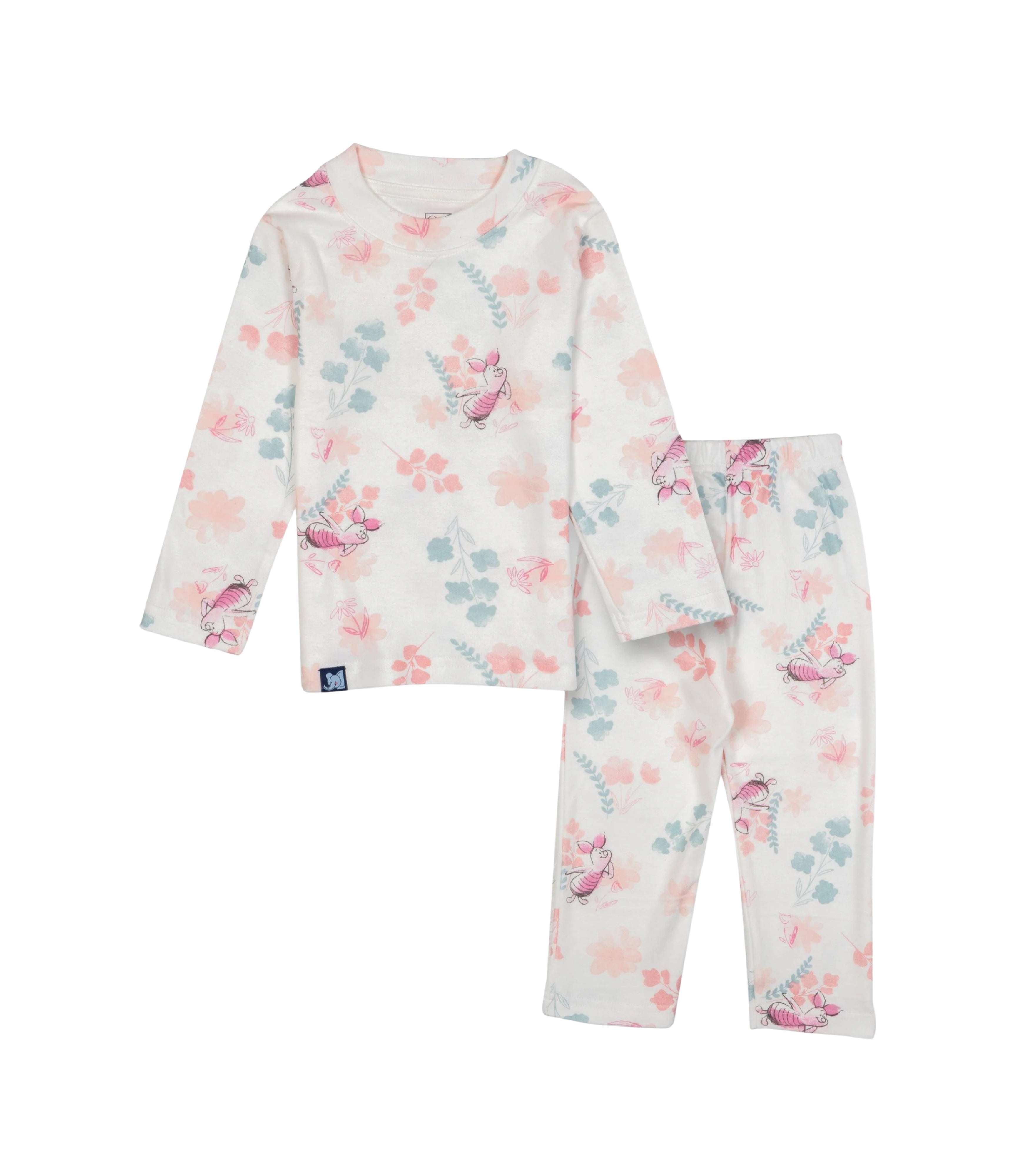 floral printed kids full sleeve pyjama set