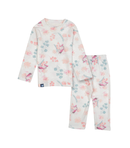 floral printed kids full sleeve pyjama set