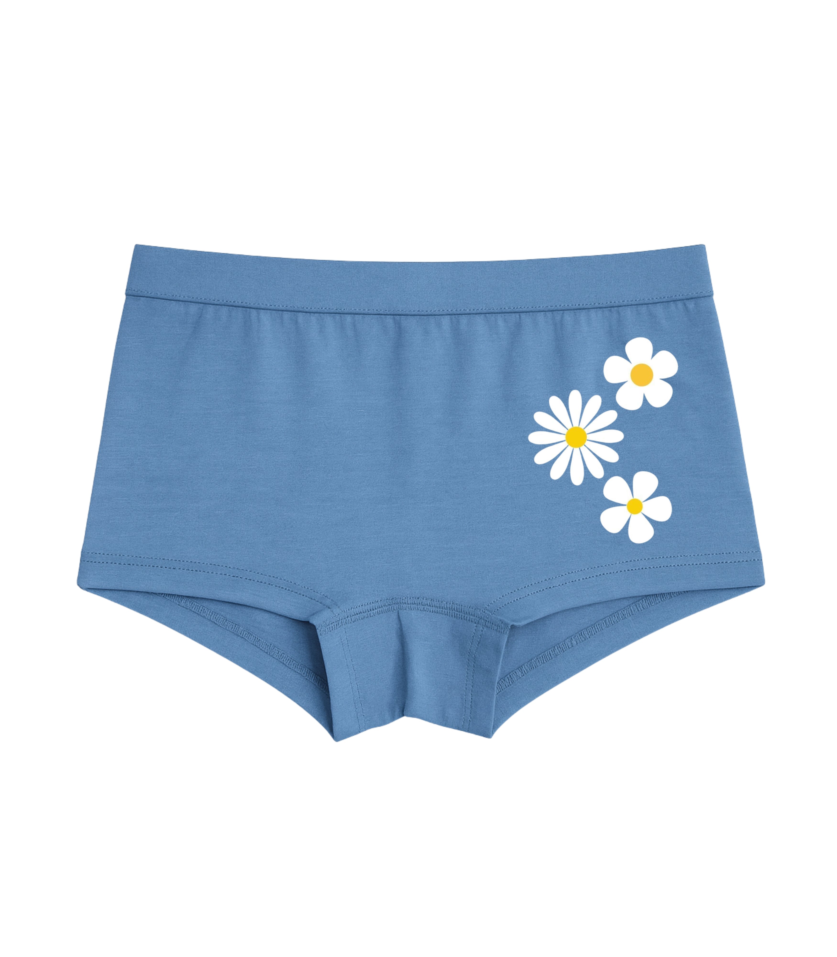 Floral Printed Blue Panty for Girls