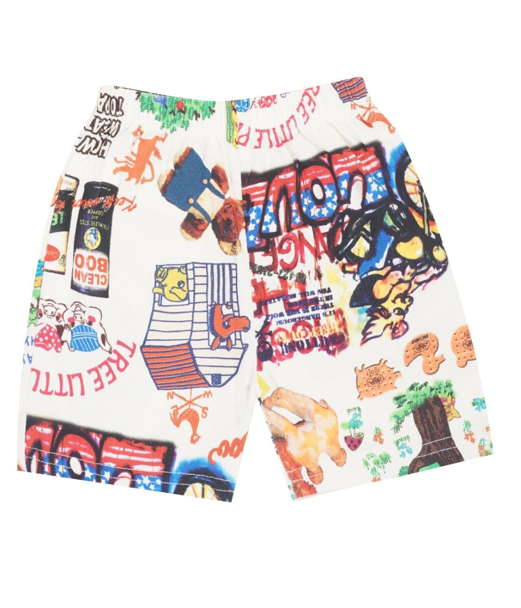 cartoons printed kids clothing set shorts