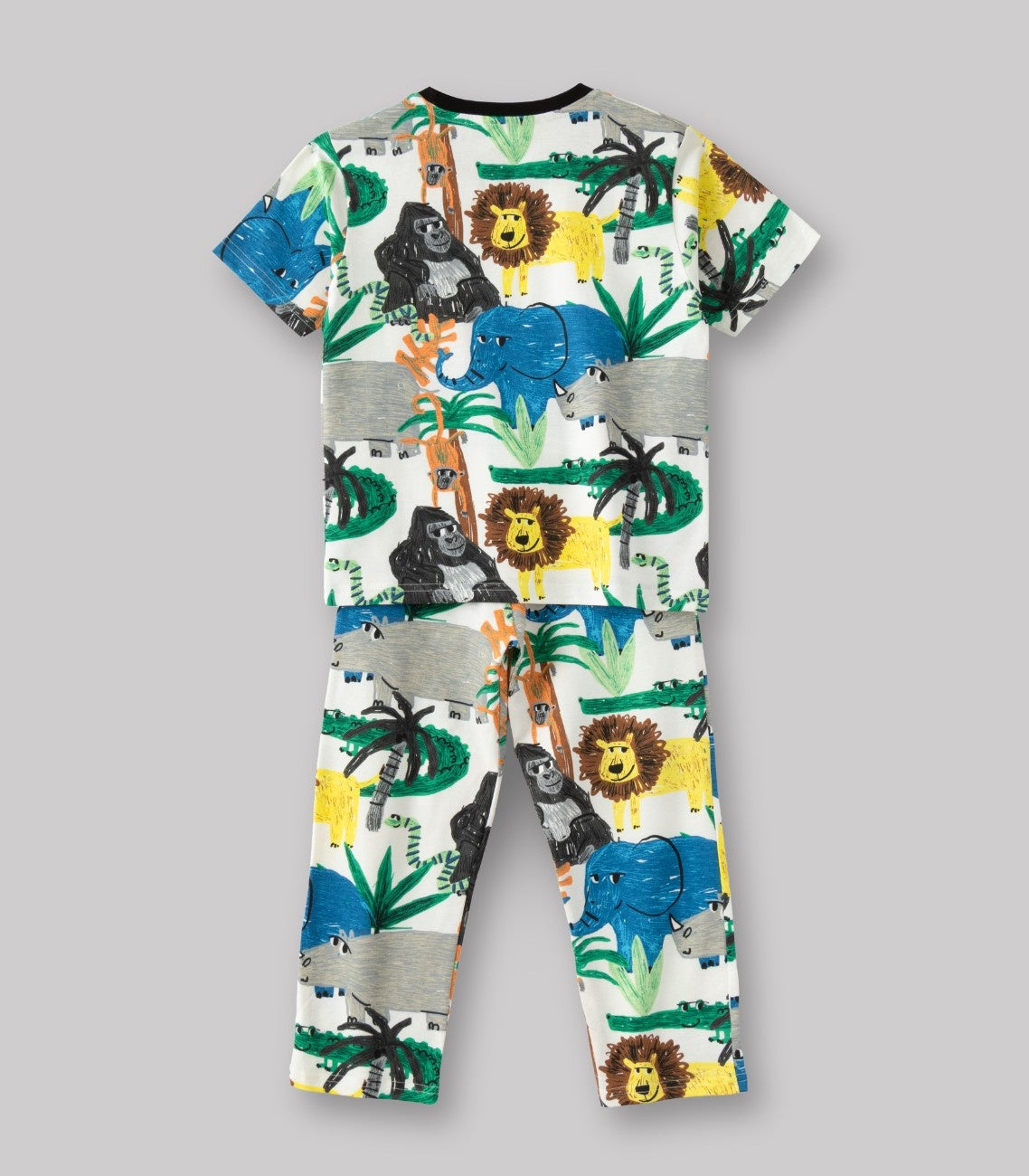 trendy animals kids clothing set back