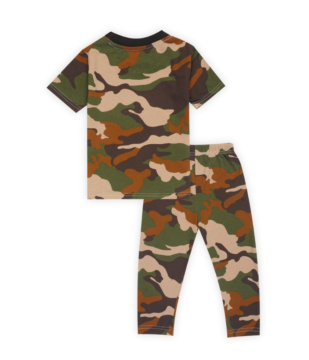 kids pyjama set camouflage design back