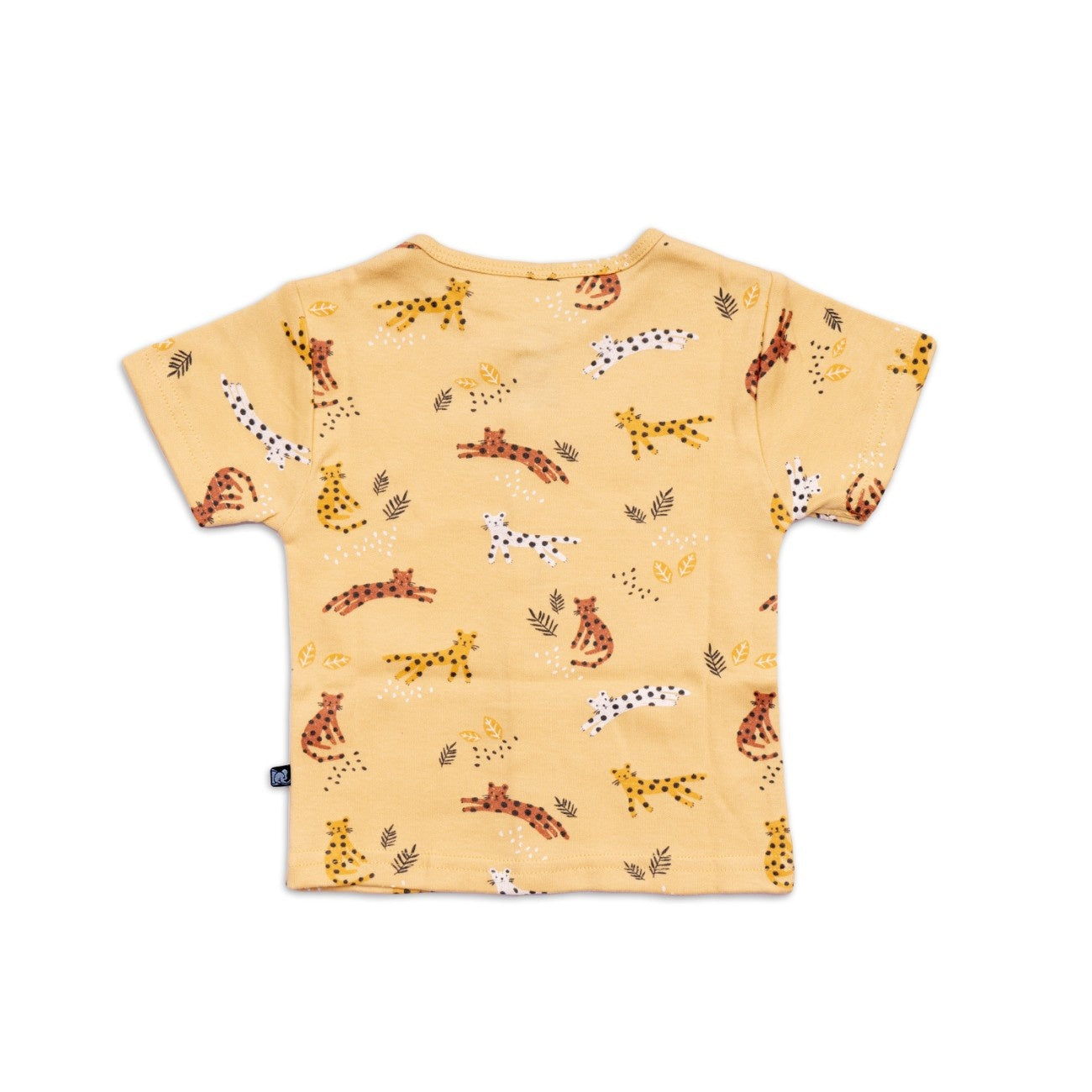 cheetah printed cotton baby clothing set back