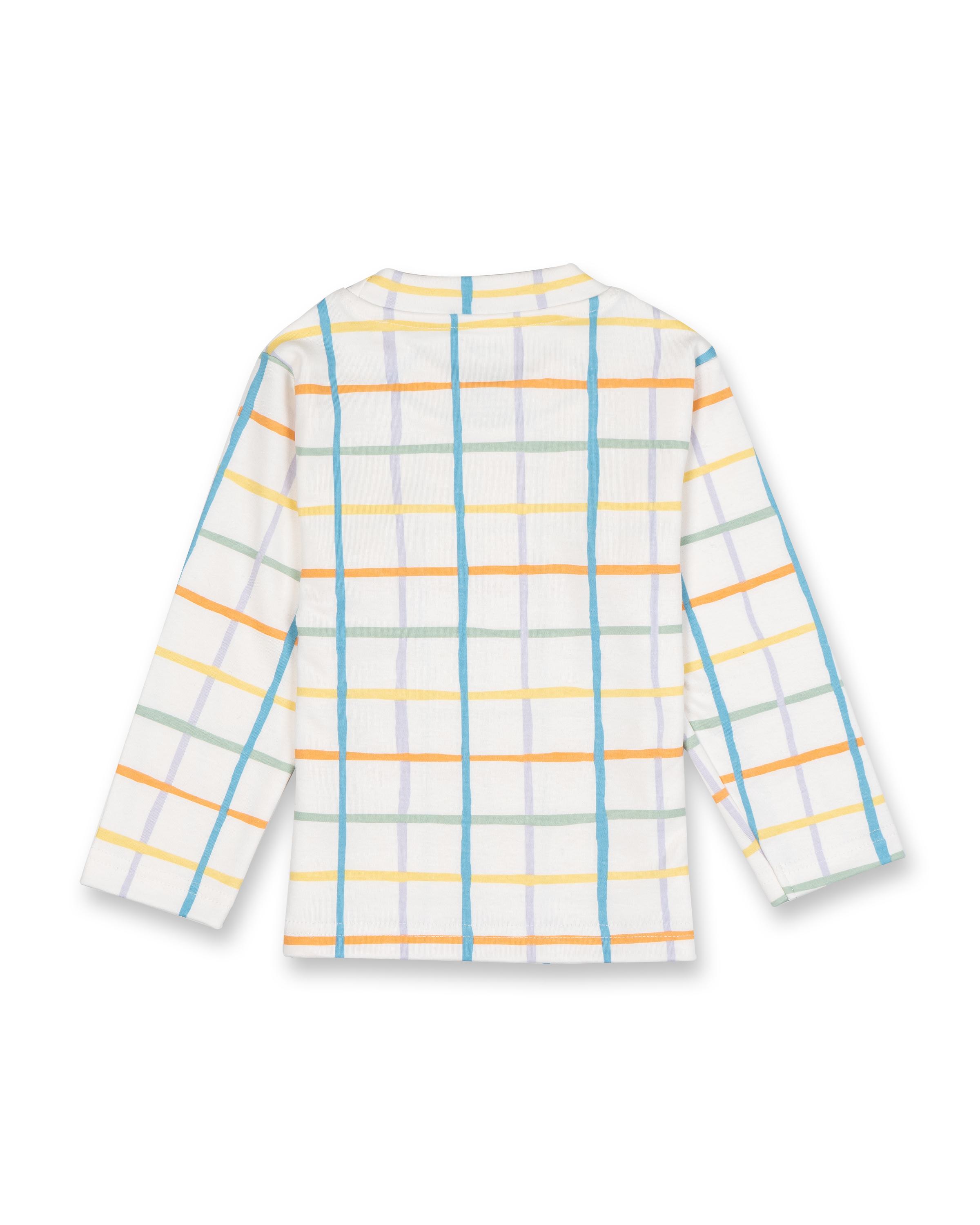 checked kids full sleeve kids tshirt pyjama back