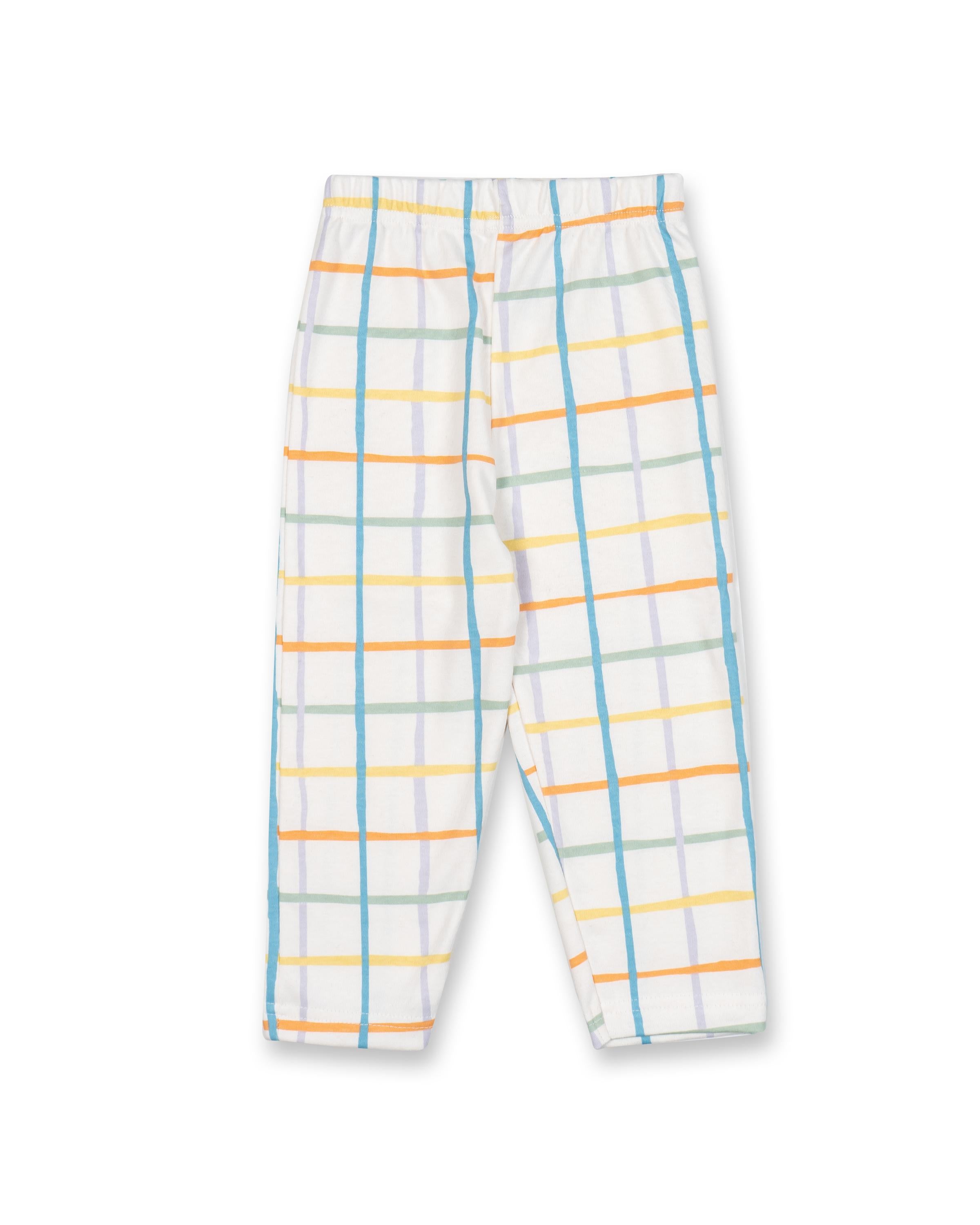checked kids full sleeve kids tshirt pyjama pant