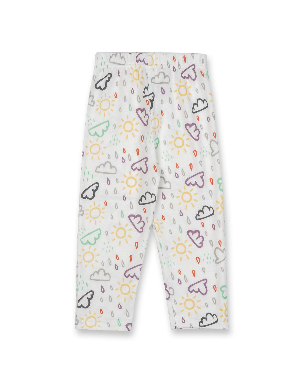 clouds printed full sleeve kids pyjama set pant