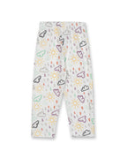 clouds printed full sleeve kids pyjama set pant