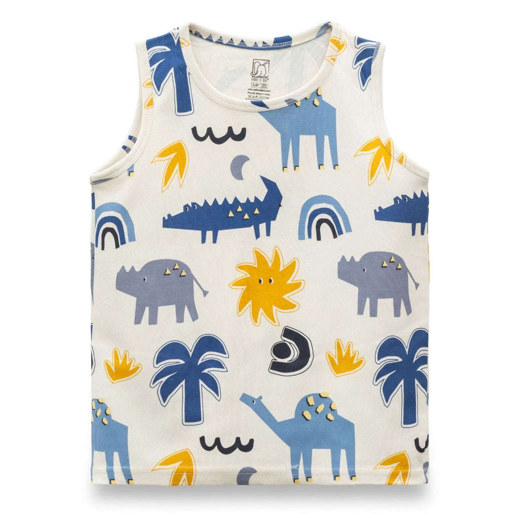 Camel Printed White Kids Clothing Set tshirt