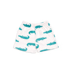 croc printed cotton baby dress shorts