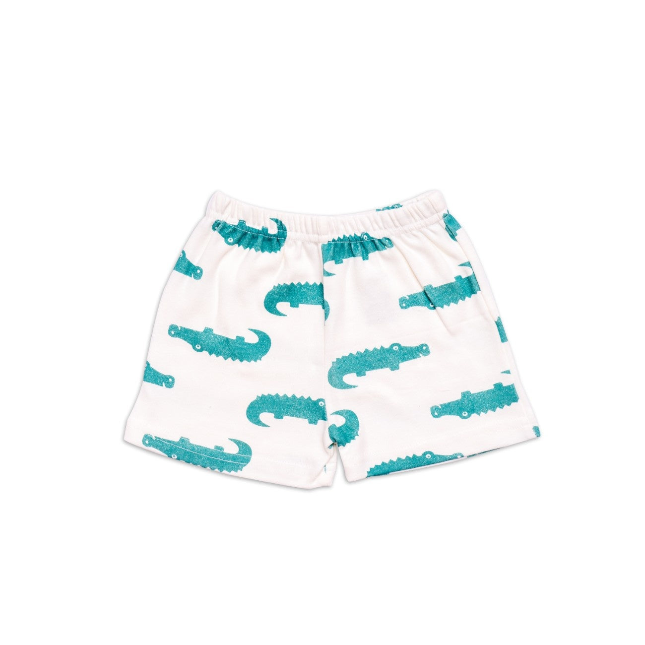 croc printed cotton baby dress shorts